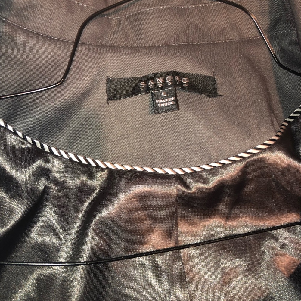 Sandro Grey Ruffled Jacket - Picture 2 of 3